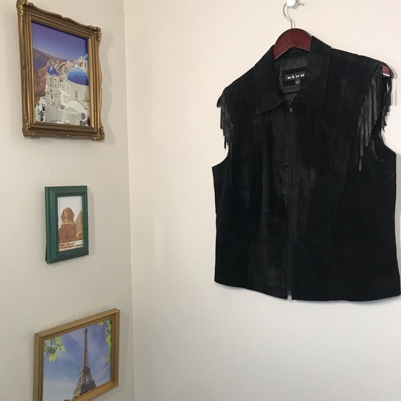 Vintage Revue Suede Fringe Vest - Picture 1 of 4